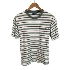 TS1133 Men’s The Hundreds striped Streetwear Brand Spell Out T Shirt M